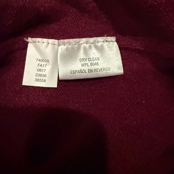 EUC Charter Club by Macy's V-Neck Burgundy Cashmere Sweater SZ XL - Picture 6 of 11